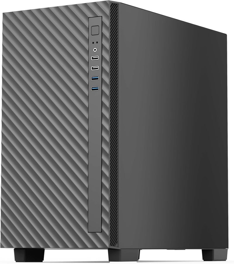 Rosewill FBM-X5 Micro ATX Mini Tower Desktop Gaming & Office PC Computer Case with Pre-Installed 400W Power Supply, 240mm / 280mm AIO Support, 2X USB 2.0, 2 USB 3.0, 1x 120mm PWM Fan - Image 2